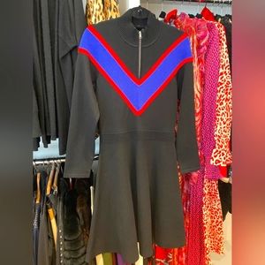 Sandro Black Front zip Dress. size 3